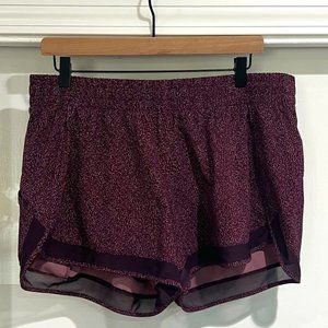 Athleta Printed Mesh Racer Run Short 4", size L